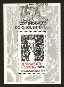 1972 - 50th Anniversary Modern Art Week - Scott# 1222-FDC-RHM B-31 -BRAZIL stamp - Picture 1 of 2