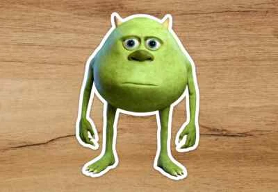 Mike Wazowski Monstruos Meme Disney TikTok Calcomanía Vinilo Adhesivo Coche Pared Botella Foto 1 de 4