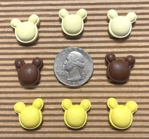18 pcs x 7/8" Resin Mouse Head Flatback Embellishment/ Mickey Bows/Kids SB0002 - Picture 1 of 5