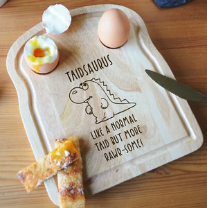 Taidsaurus Dinosaurio Tostadas Tabla de Desayuno Regalo para Taid, Abuelo Galés, Abuelo - Imagen 1 de 20