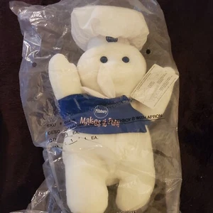VINTAGE VERSIEGELT PILLSBURY KICHERNDE TEIGJUNGENSCHÜRZE 1998 STOFFTIER PLÜSCHTIER 15 ZOLL DAKIN  - Bild 1 von 9