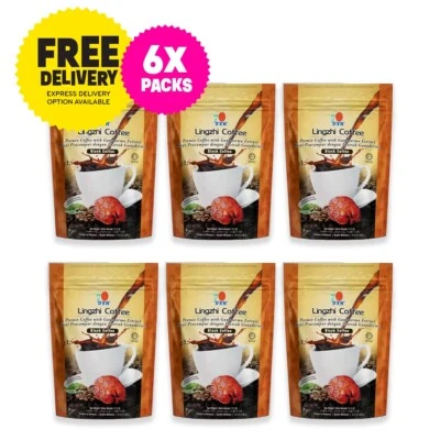 6 Packs DXN Lingzhi Black Coffee Ganoderma Reishi Instant Classic Cafe