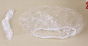 100pcs/set One-off White Disposable Headgear Showering/bathing Elastic Caps - Picture 1 of 2