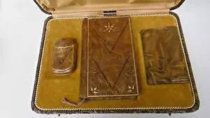 coffret missel st vincent de paul porte billet et porte chapelet cuir - Imagen 1 de 8
