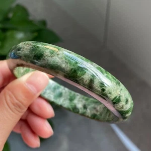 Natural Green Diopside Crystal Quartz Bangle Inner Diameter 60mm C4 - Picture 1 of 8