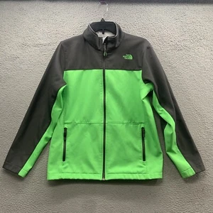 The North Face Windwall Jacket Boys Youth XL Green Black Softshell Long Sleeve - Picture 1 of 18