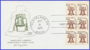 USA5 #1595a U/A ARTMASTER FDC BKLT6 Liberty Bell - Bild 1 von 1