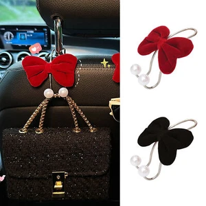 1pc Bow Car Seat Back Headrest Hook Car Hanger Holder Hook for Bag Purse - Picture 1 of 14
