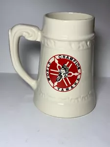 Vintage 1980's Yamaha World Champion Race Motorcycle Bike Beer Mug Stein - Picture 1 of 10