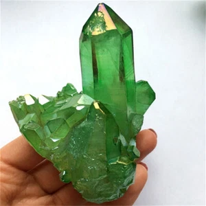 1pc Natural Green Crystal Cluster Quartz Crystal Gem Stone Healing Mineral Reiki - Picture 1 of 8