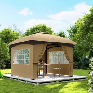 Spacious Outdoor Garden Gazebo Canopy Party Shelter with Mosquito Netting - Picture 1 of 8