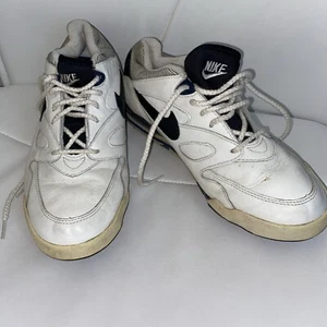 Vintage 90s Nike Air Golf Shoes Spikes Men's Size 8 White 183026-100 Rare - Picture 1 of 13