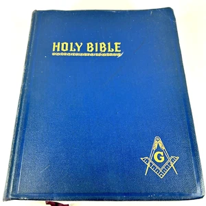 Holy Bible Red Letter Masonic Edition Cyclopedic Indexed Hertel 1951 Large Bible - Picture 1 of 20