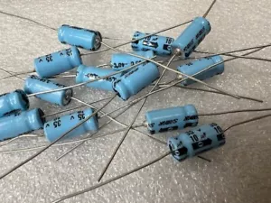 Samhwa 10uF 35V Axial Electrolytic Capacitor Audio Repair 12x6mm x20 Per Sale - Picture 1 of 4
