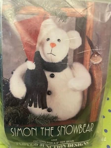 Simon The Snowbear Kit Pattern 9” Toy Bear Indygo Junction Designs New ! - Picture 1 of 4