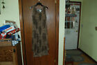 Phool Vintage Midi Dress Crinkle LEOPARD Boho Hippie Sz S 100% RAYON