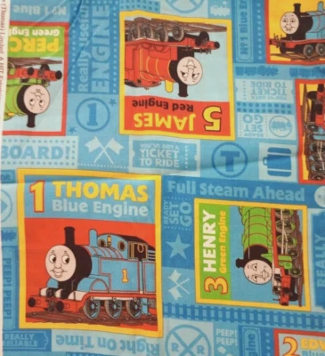 thomas train fun fabric squares length piece 20 x 14 inch 1pc - Image 1 of 2
