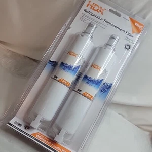 HDX Refrigerator Replacement Water Filter Rust Chemical Reduction Plastic 2-Pack - Picture 1 of 9