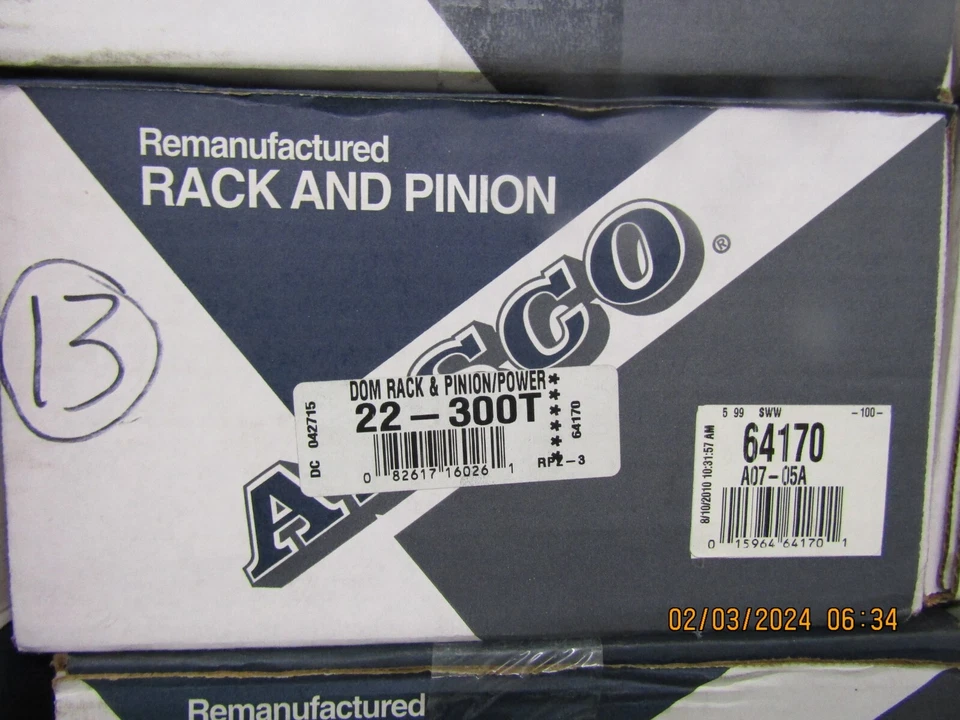 ¡Estante y piñón remanufacturados ATSCO 22-300T! ¡SIN NÚCLEO! ¡ENVÍO GRATUITO! Foto 1 de 1