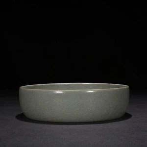 7.5" China old Song dynasty Porcelain ru kiln marked Coiled Dragon Brush Washer - Picture 1 of 8