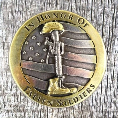 MILITARY CONCHOS IN HONOR OF FALLEN SOLDIERS CON963-B-FS-GLD - Image 1 of 2