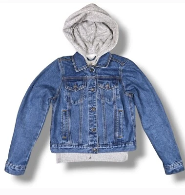 nwot abercrombie and fitch denim jacket hoodie - Image 1 of 4