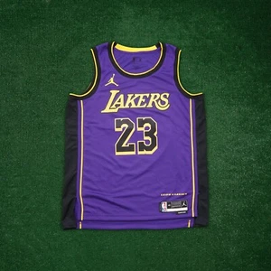 LeBron James Los Angeles Lakers Statement Edition Men's Purple Swingman Jersey - Picture 1 of 8