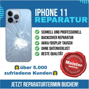 iPhone 11 Backcover Reparatur LASERTECHNIK Rückseite Glas Akkudeckel - Bild 1 von 11