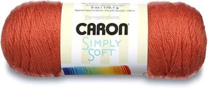 Caron Simply Soft Acrylic Aran Knitting Wool Yarn 170g - 9754 Persimmon - Picture 1 of 3