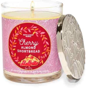 ALL NEW Cherry Almond Shortbread Single Wick Candle 8 oz Bath & Body Works - Picture 1 of 1
