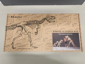 Vintage 1998 B.C.Bones Wooden 3-D Puzzle Kit Tyrannosaurus Medium 38x48 - Picture 1 of 6