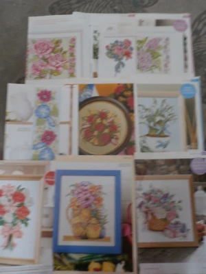 BUNDLE OF FLORAL CROSS STITCH CHARTS #178 - Image 1 of 3