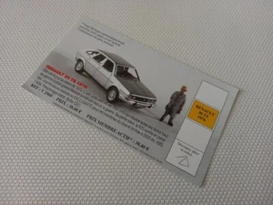 Sheet of The C.E.C – Renault 30 Ts 1976 Very Good Condition - Picture 1 of 2