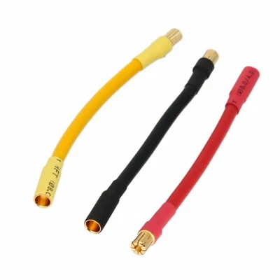 6.5mm Plug to 5.5mm Jack Bullets BLDC Motor ESC Adapter 10# 10cm Extension Cable - Image 1 of 2