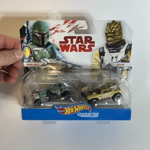 Star Wars Hot Wheels 2017 Coches Personajes Boba Fett & Bossk Paquete de 2 Nuevo en Caja Disney - Imagen 1 de 8