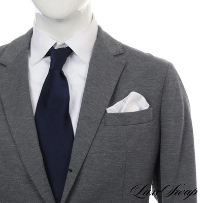 #1 MENSWEAR Brunello Cucinelli Hecho en Italia 60% SEDA Gris Humo Chaqueta Tejida 54 Foto 1 de 4