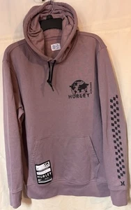 Hurley World Wide Womens Hoodie Sweatshirt Size Medium Rose Pink Pullover Logo - Picture 1 of 9