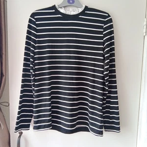 Papaya Long Sleeve Topsize 16. Black And White Stripe. White Lace Collar - Picture 1 of 11