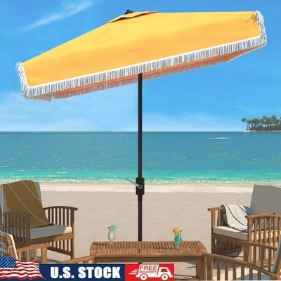 Adjustable 103.54" Square Market Patio Umbrella Crank Freestanding Outdoor New - Image 1 of 4