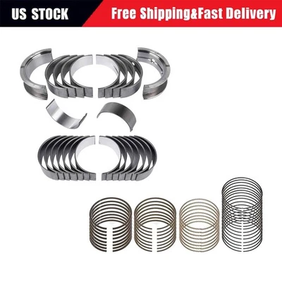 Main Rod Bearings + Piston Ring Fit Chevy LS V8 4.8L 5.3L 5.7L 6.0L 6.2L MS2199P Foto 1 de 4
