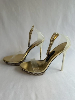 Zapatos Jessica Rich para mujer talla 38 cadena dorada plataforma tacones de aguja Foto 1 de 4