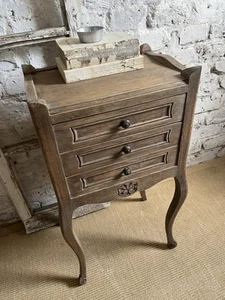 A Single Weathered French Mid Century Vintage Bedside Table - Picture 1 of 15