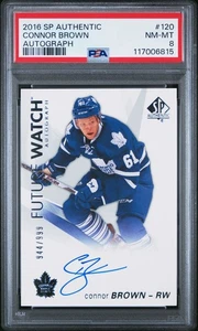 2016-17 SP Authentic Connor Brown #120 Future Watch Auto Rookie 944/999 PSA 8 - Picture 1 of 2