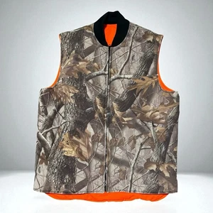 Realtree Hardwoods Vest Men’s XL Camo Blaze Orange Reversible Hunting Outdoor - Picture 1 of 5