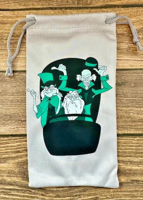 Gafas de sol suaves ojos grises accesorios bolsa tirar superior portátil embrujado mansión fantasma Foto 1 de 1