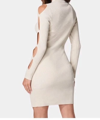 Vestido mini suéter manga recortada Bebe talla pequeña,  Foto 1 de 4