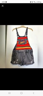 Unique Customized Cotton On/Bart Bridge Denim Overall Size 6 - image 1 of 4