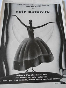 PUBLICITE 1929 Tissus de Soie Naturel toujours chic net et sur - Bild 1 von 1