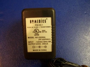 Adaptador de alimentación de CA Homedics D6200A - Imagen 1 de 1