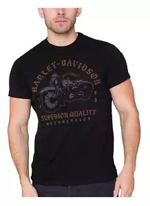 Harley-Davidson Men's Battle Roads Crew-Neck Short Sleeve T-Shirt - Black - Picture 1 of 2